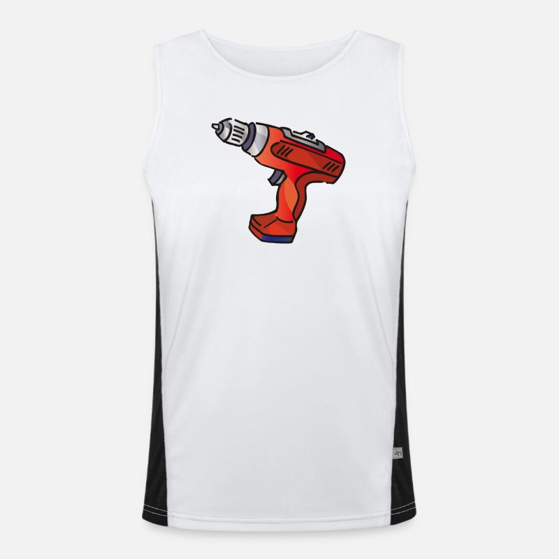 Drilling Machine | drill Men's Functional Contrast Tank Top 