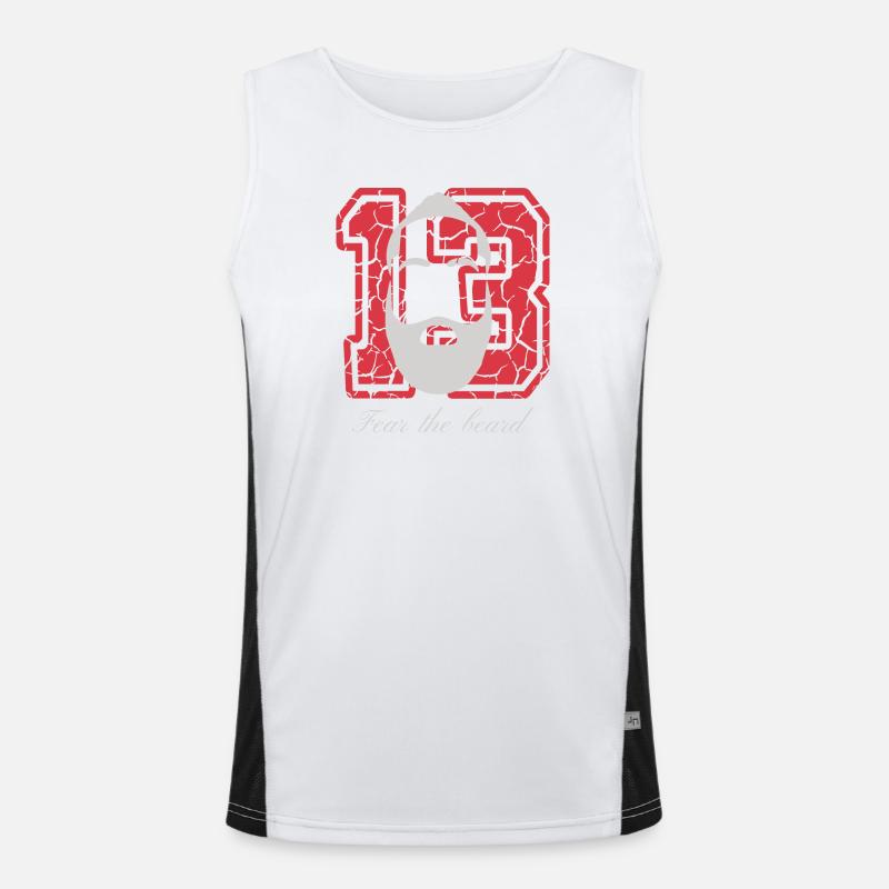 THE BEARD Maillot de basket numéro 13 Barbe Débardeur respirant contrasté Homme 