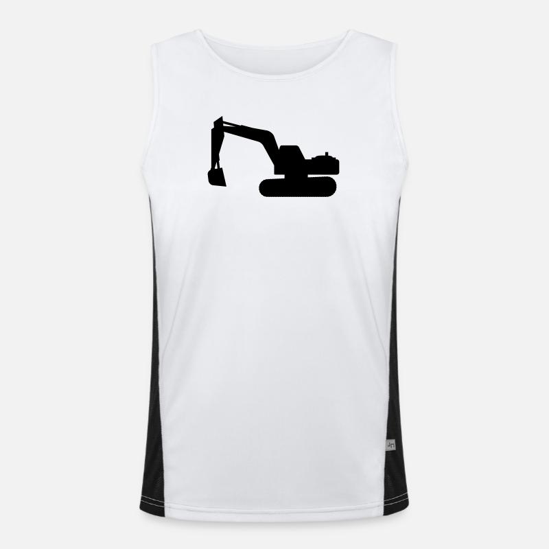 bagger sand arbeit beruf Funktionelles Kontrast-Tank Top für Männer 