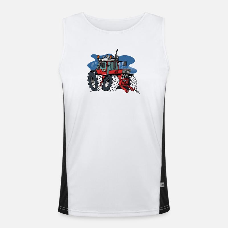 0871 IH tractor Men's Functional Contrast Tank Top 