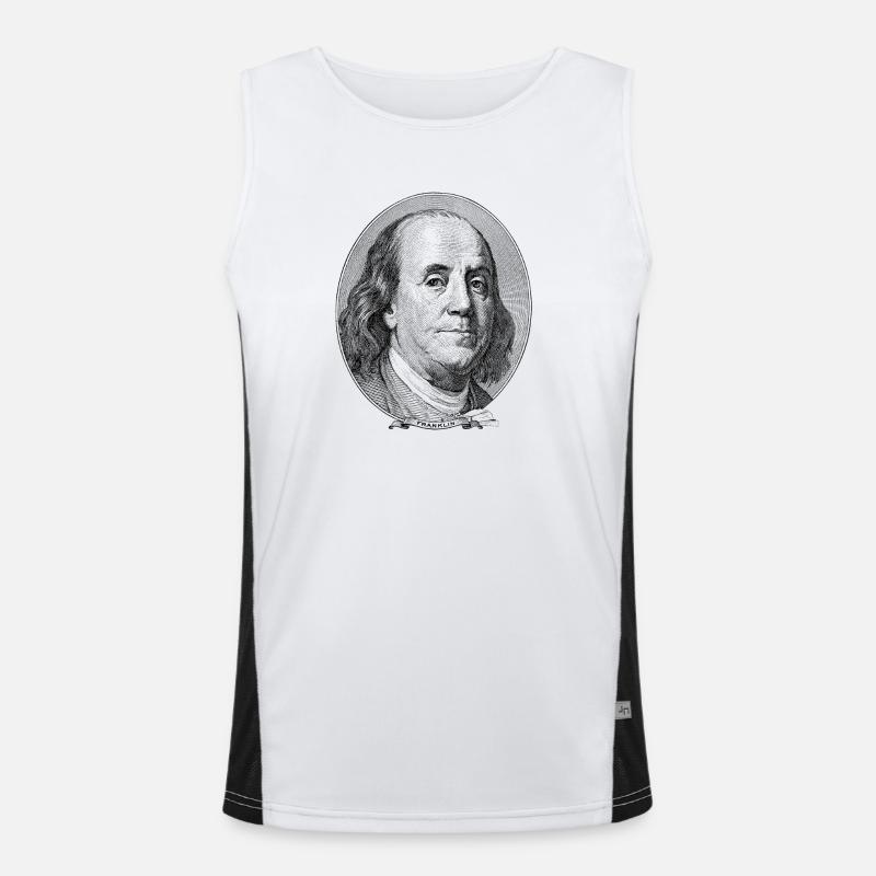 100 Dollar Benjamin Franklin Funktionelles Kontrast-Tank Top für Männer 