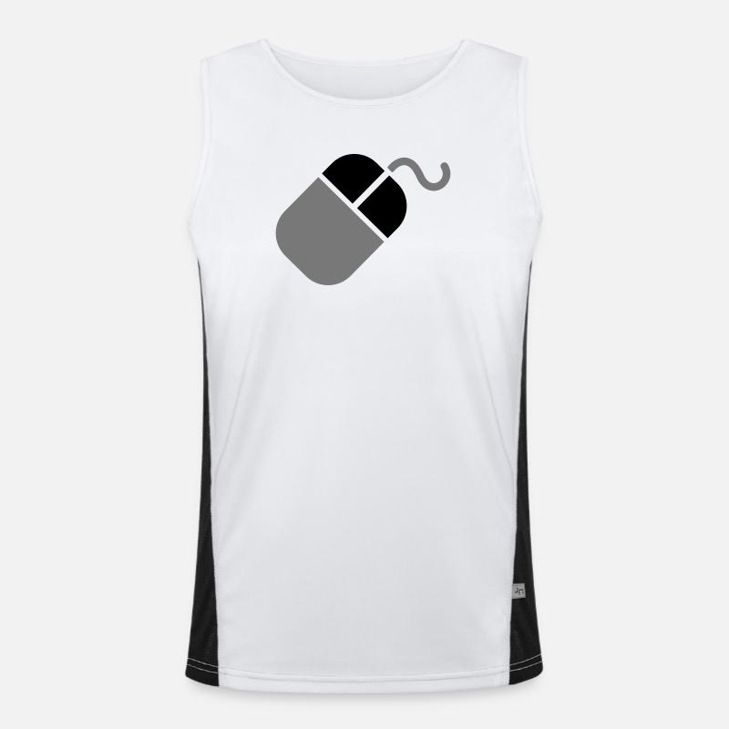 Mouse PC computer - Men's Functional Contrast Tank Top  - white/black