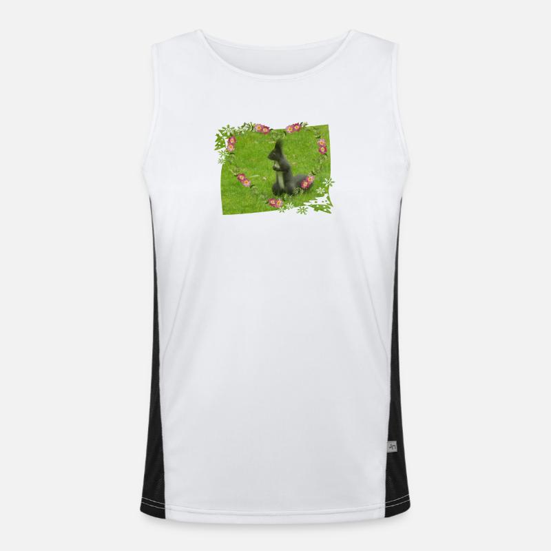Eichhörnchen Liebe Tiere Tierfreund Funktionelles Kontrast-Tank Top für Männer 