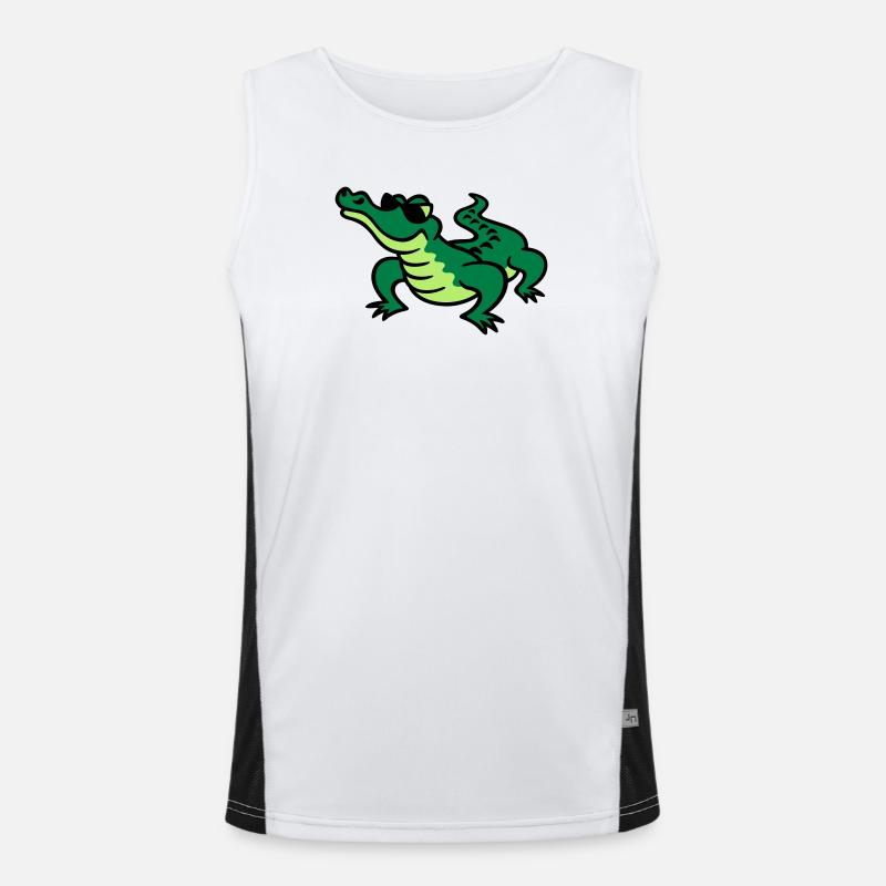 Cool Croc Funktionelles Kontrast-Tank Top für Männer 