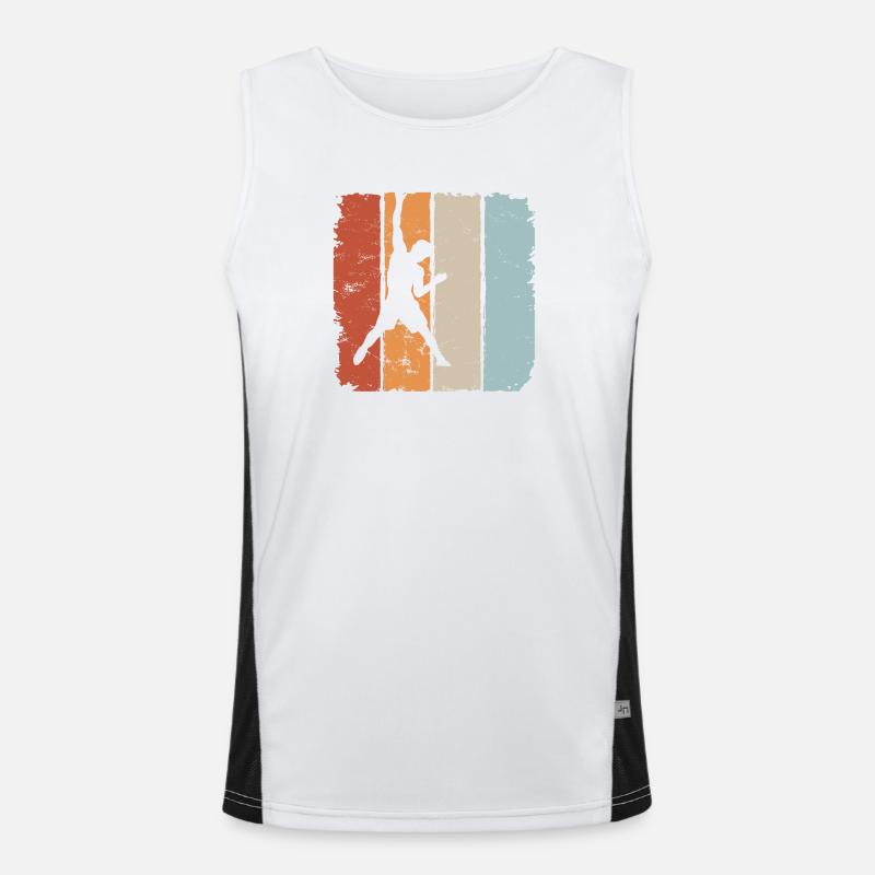 Klettern climbing Kletterer Bergsteigen Gipfel Funktionelles Kontrast-Tank Top für Männer 
