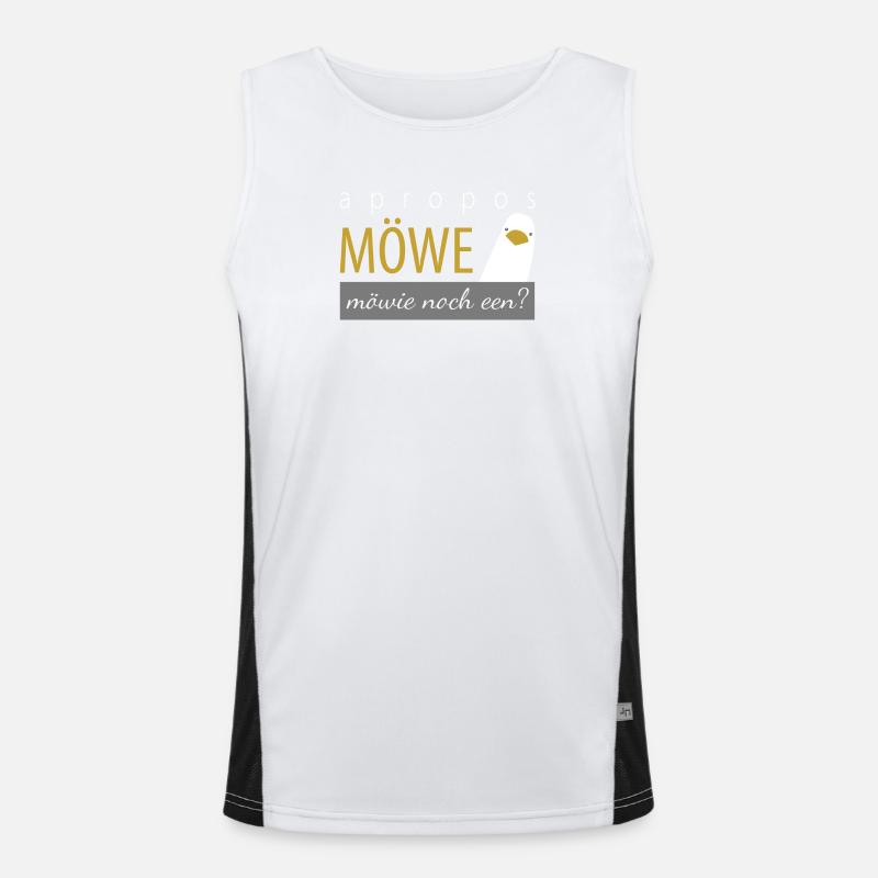 apropos Möwe - möwie noch een? Funktionelles Kontrast-Tank Top für Männer 