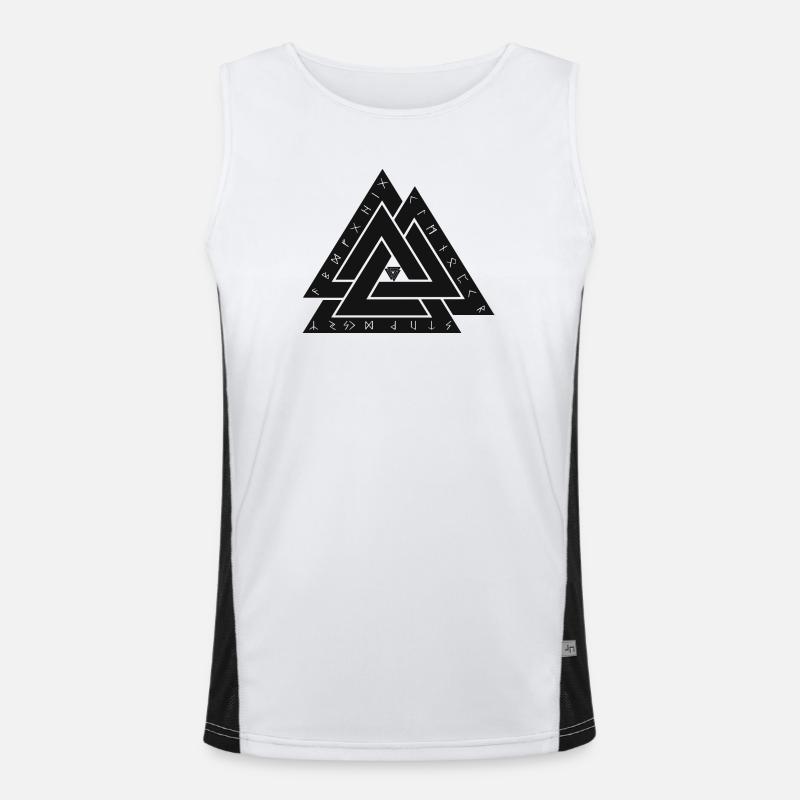 Valknut Wikinger Symbol Funktionelles Kontrast-Tank Top für Männer 