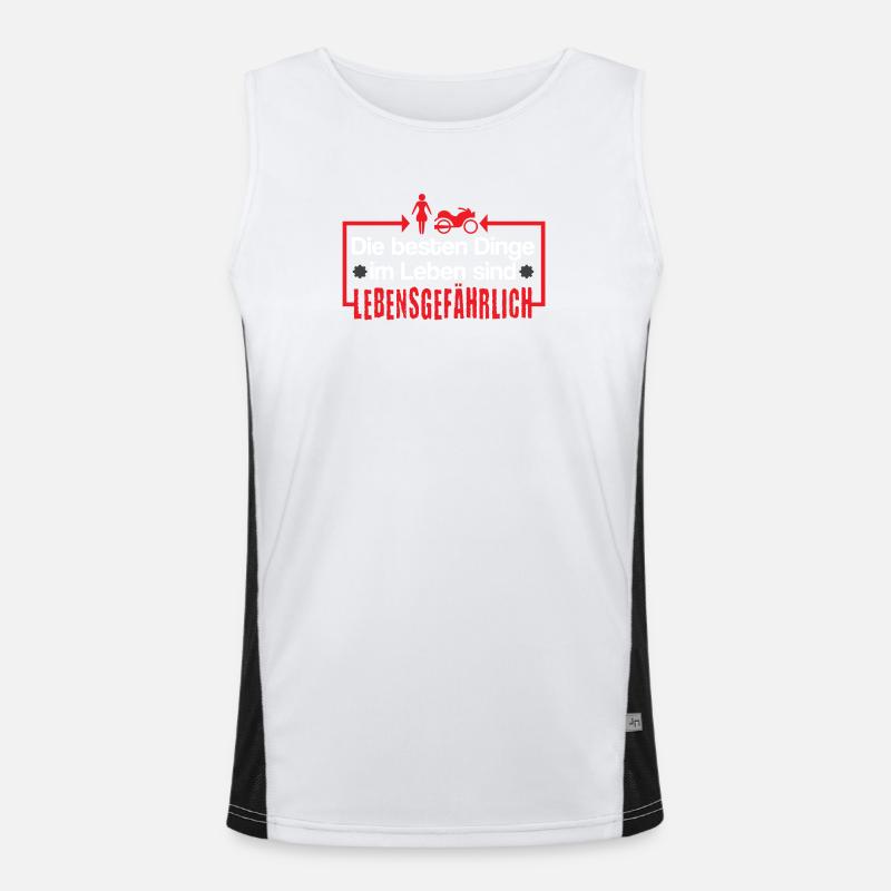 Motorrad Biker Motorräder Statement Lustig Sprüche Funktionelles Kontrast-Tank Top für Männer 