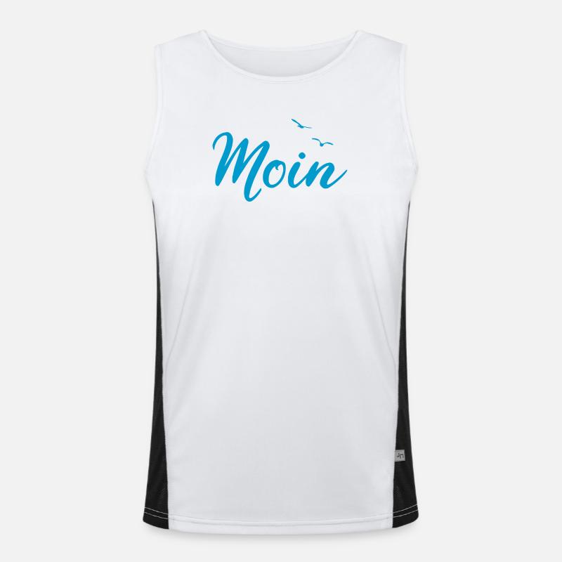 Moin - Spruch Design Geschenk Funktionelles Kontrast-Tank Top für Männer 
