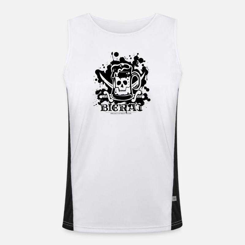 Bierat Splash black Funktionelles Kontrast-Tank Top für Männer 