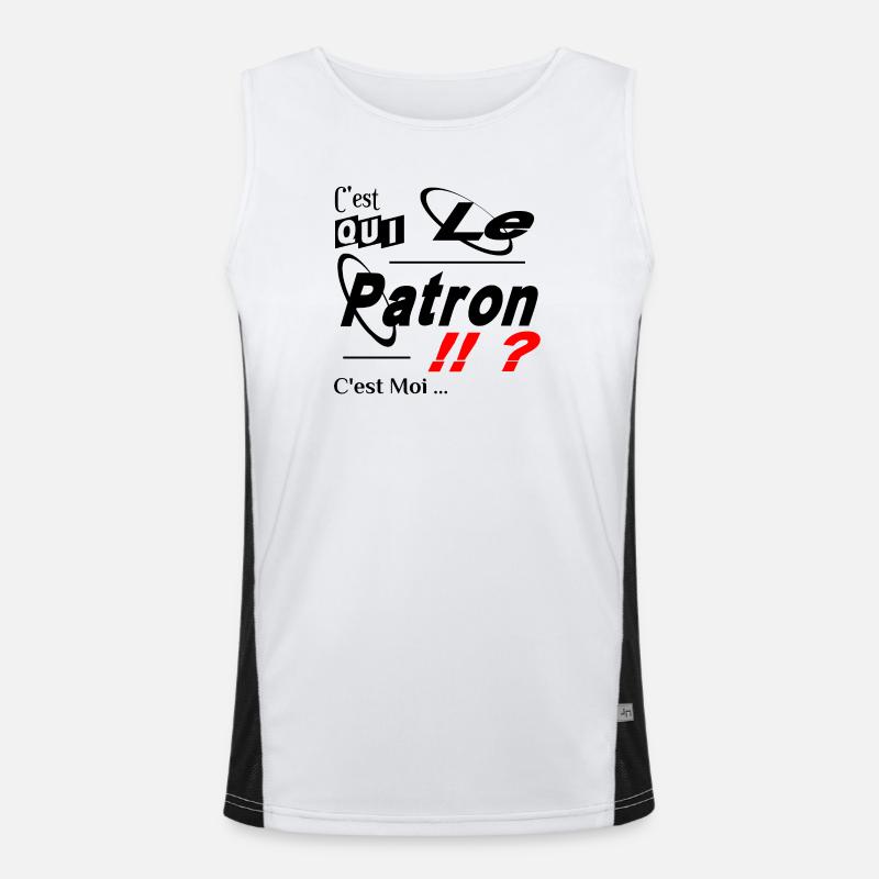 C'est qui le Patron C'est Moi Débardeur respirant contrasté Homme 