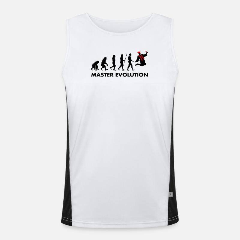 Master evolution exam passed school graduation - Men's Functional Contrast Tank Top - white/black