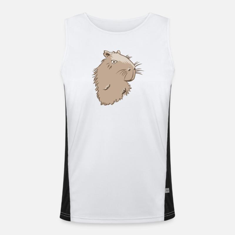 Tête de capybara Débardeur respirant contrasté Homme 