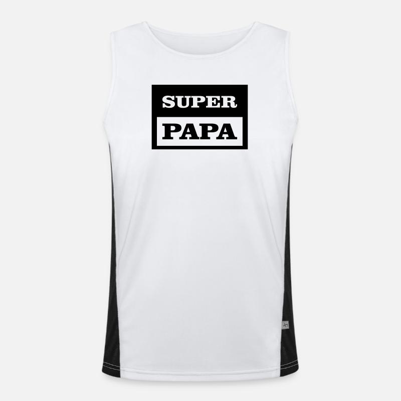 SUPER DAD Funktionelles Kontrast-Tank Top für Männer 