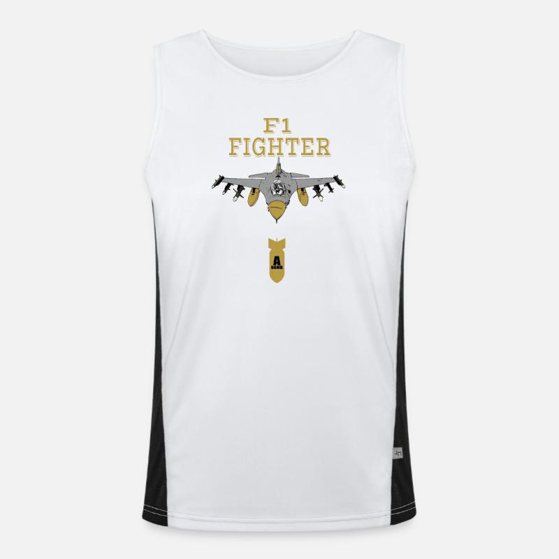 Fighter plane Men's Functional Contrast Tank Top 