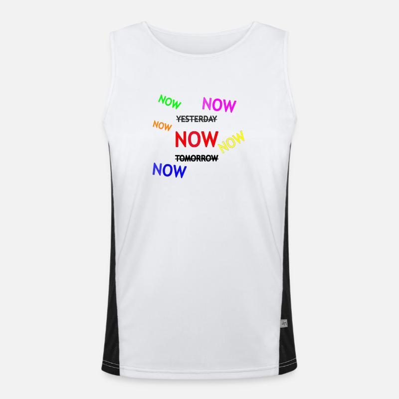 Dynamic Reminder Text Illustration Men's Functional Contrast Tank Top 