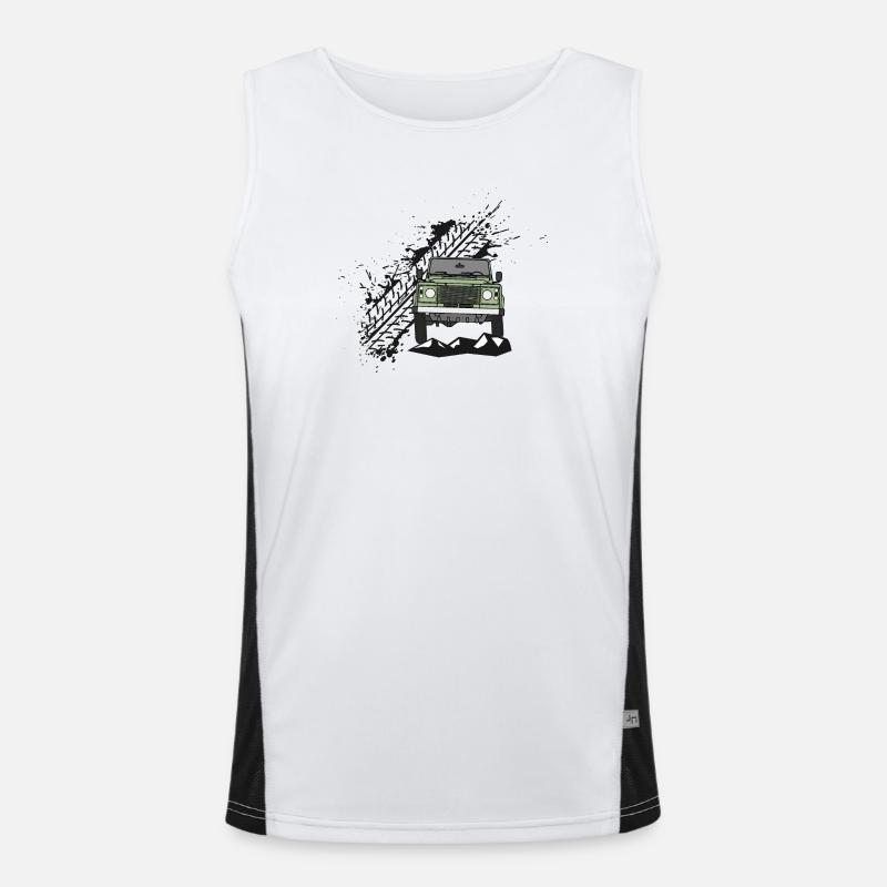 Defender Splash Front Funktionelles Kontrast-Tank Top für Männer 