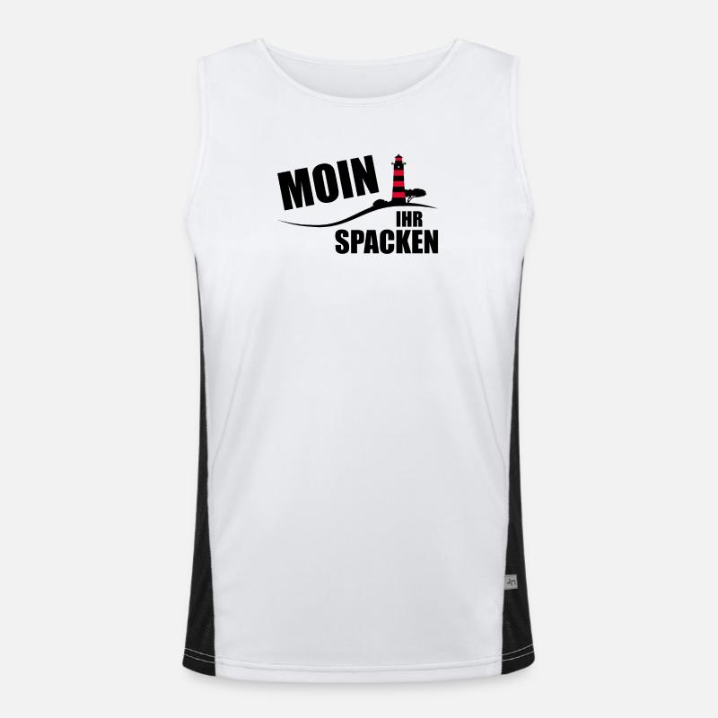 Moin ihr Spacken Funktionelles Kontrast-Tank Top für Männer 