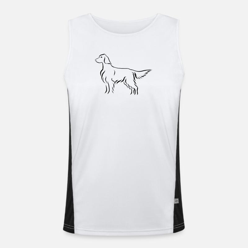 Setter standing Men's Functional Contrast Tank Top 