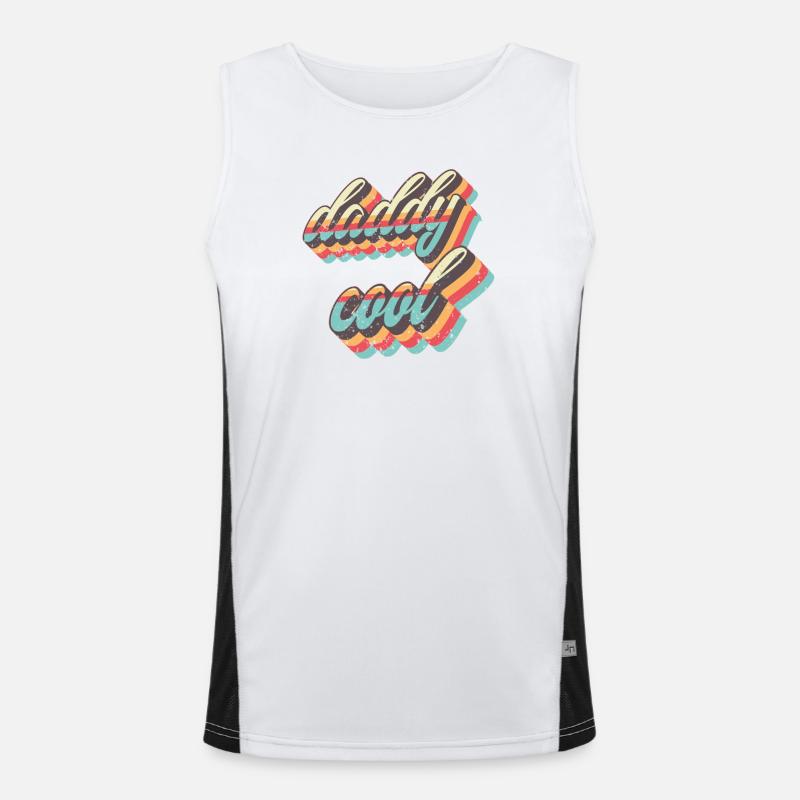 Daddy Cool - Men's Functional Contrast Tank Top - white/black