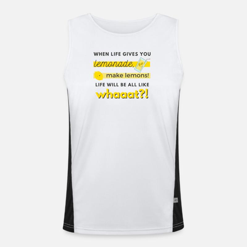 faites des citrons! Débardeur respirant contrasté Homme 