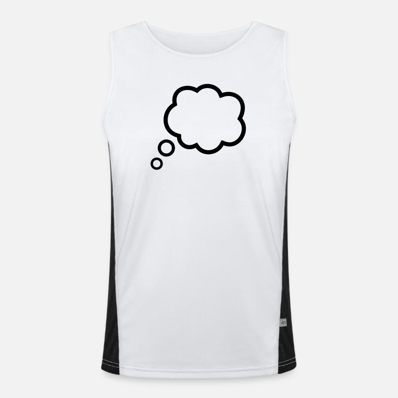 Thinking Bubble Comic Thought Bubble Bubble Thoughts Men's Functional Contrast Tank Top 