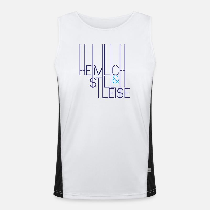Heimlich, Still & Leise Funktionelles Kontrast-Tank Top für Männer 