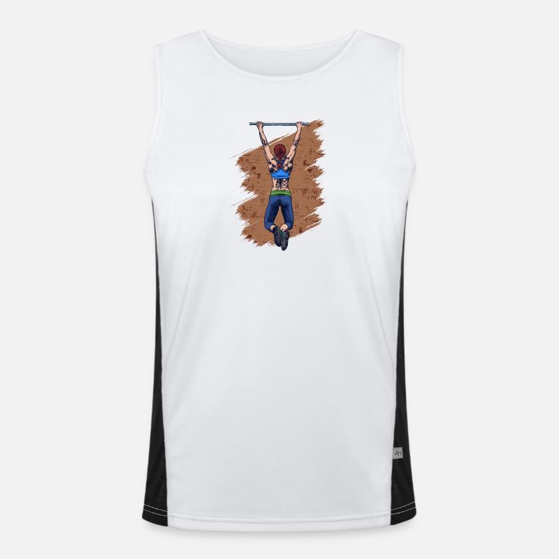 Pull Up Gym Workout Training Sport Gym Men's Functional Contrast Tank Top 