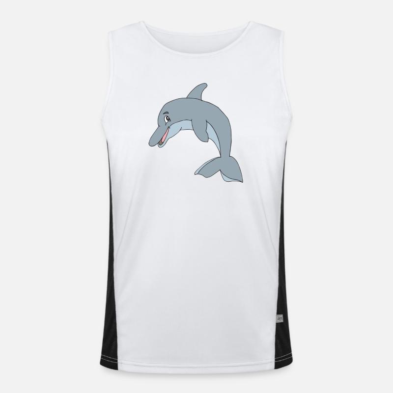 delphin Funktionelles Kontrast-Tank Top für Männer 