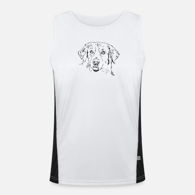 Golden Retrievers Men's Functional Contrast Tank Top 