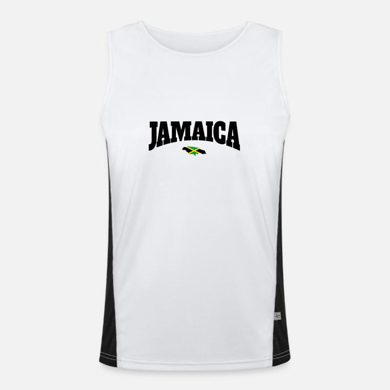 Drapeau de la Jamaïque Neon Contraste Débardeur respirant contrasté Homme 