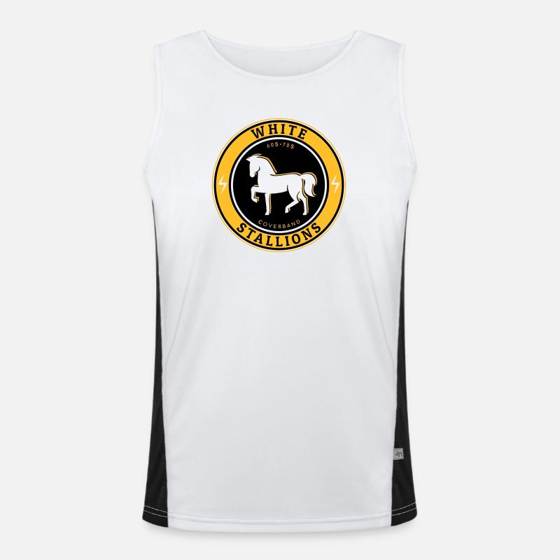 White Stallions Men's Functional Contrast Tank Top 