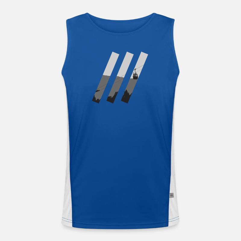 Gondel Schrägstriche Funktionelles Kontrast-Tank Top für Männer 
