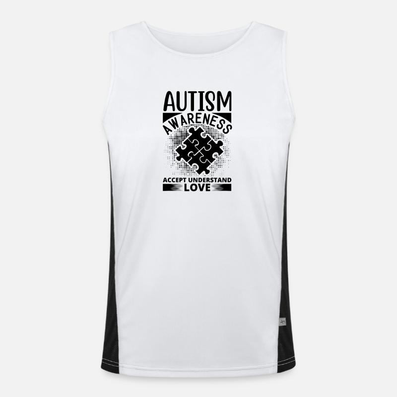 Vibrant pattern on elegant fabric - Men's Functional Contrast Tank Top  - white/black