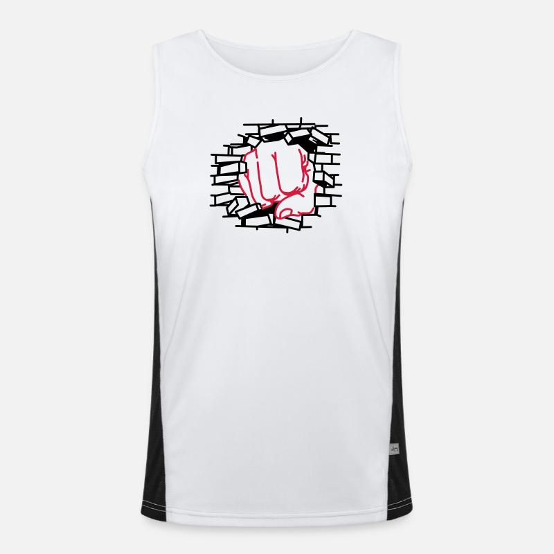 Fist dick, fist, beating Men's Functional Contrast Tank Top 