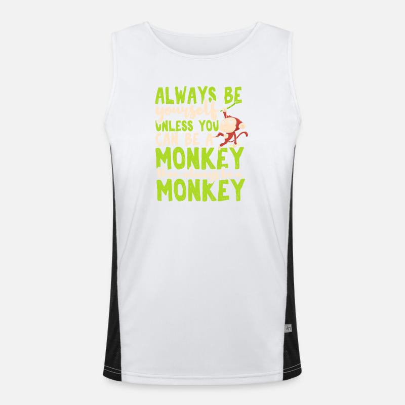 Affe Funktionelles Kontrast-Tank Top für Männer 