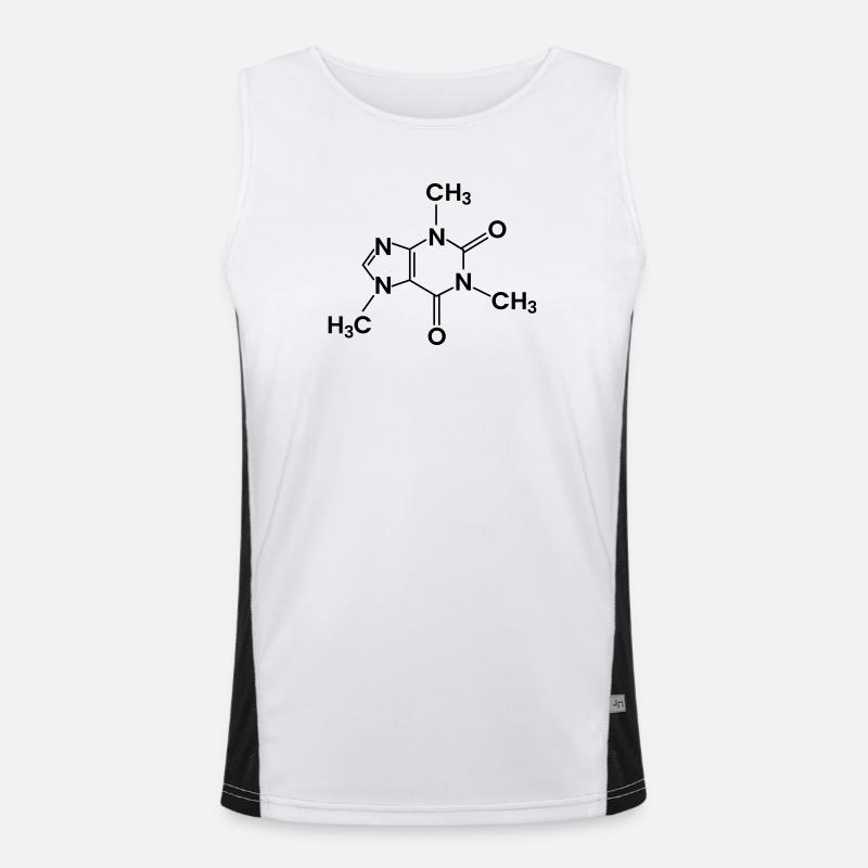 Kaffee Chemische Struktur Koffein Funktionelles Kontrast-Tank Top für Männer 