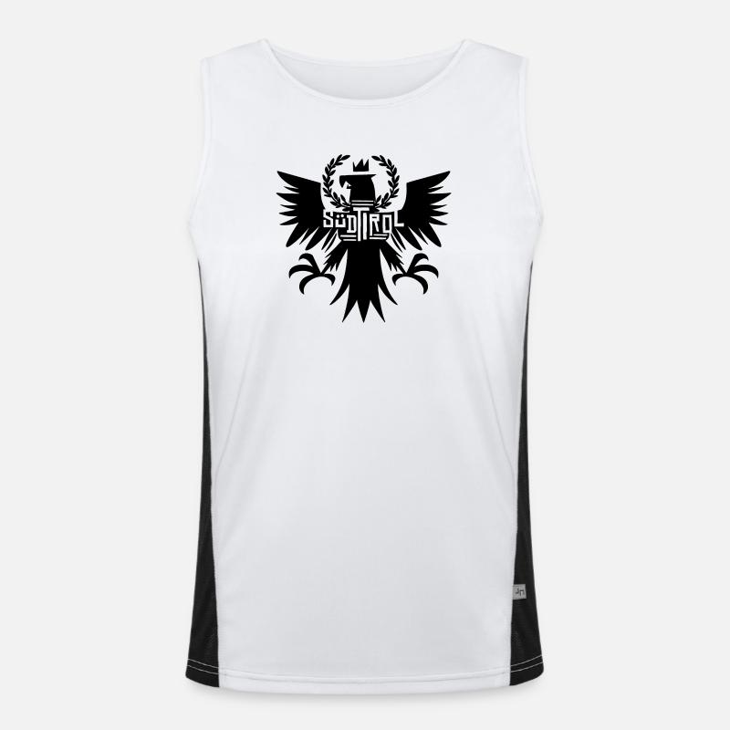 Abstract Transition Floral Pattern Men's Functional Contrast Tank Top 