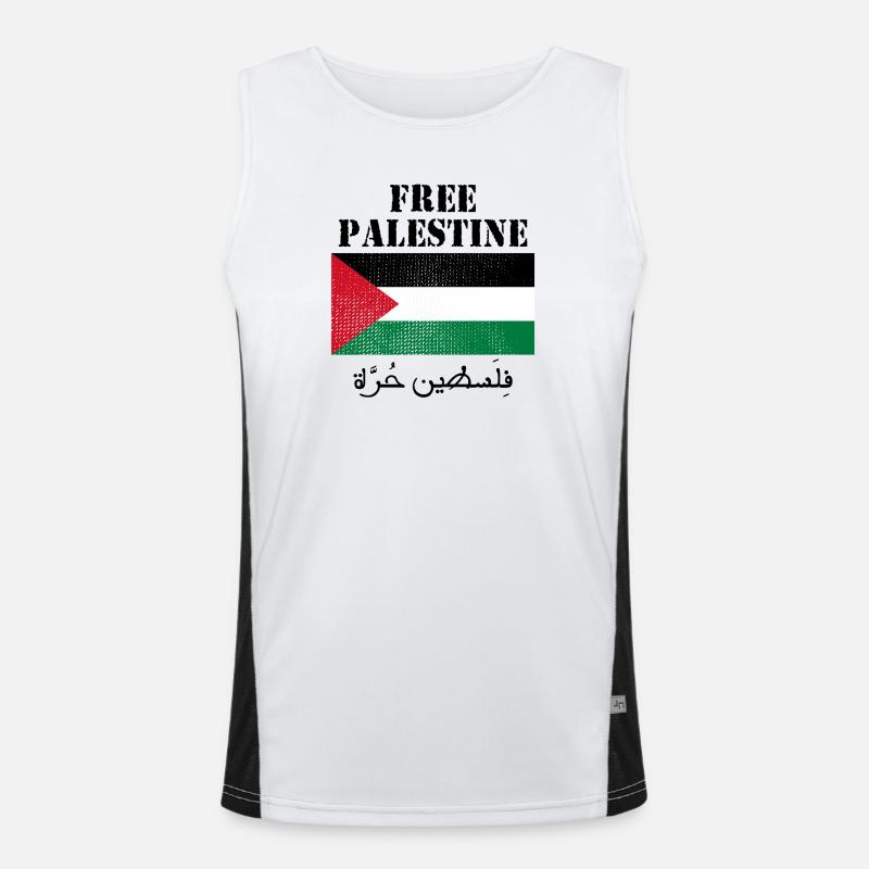 Drapeau de Palestine libre Débardeur respirant contrasté Homme 