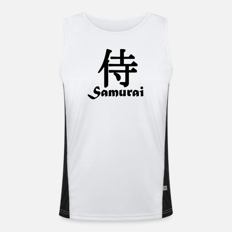 Samurai mit Text Funktionelles Kontrast-Tank Top für Männer 