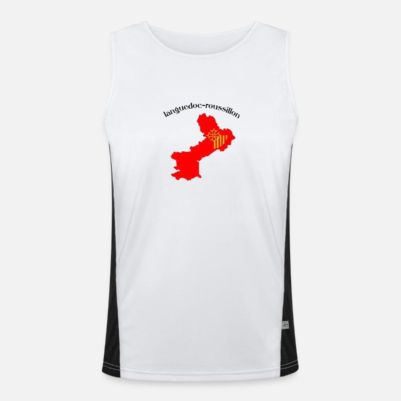Languedoc-Roussillon Funktionelles Kontrast-Tank Top für Männer 