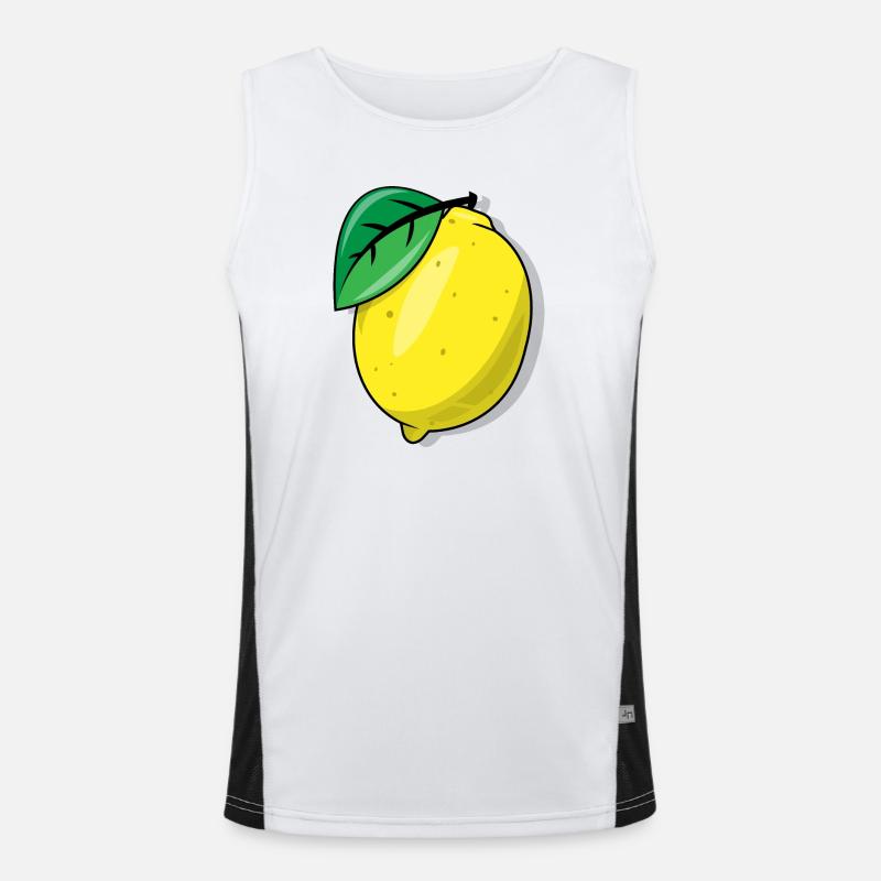Zitrone Funktionelles Kontrast-Tank Top für Männer 