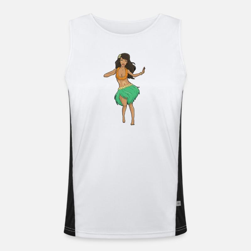 Hula Dancer Men's Functional Contrast Tank Top 