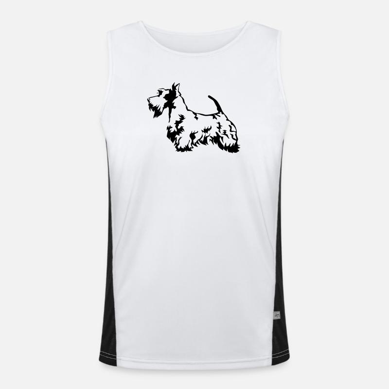 Scottish Terrier Funktionelles Kontrast-Tank Top für Männer 