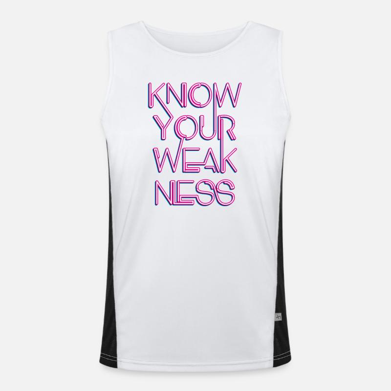 Know your weakness Men's Functional Contrast Tank Top 