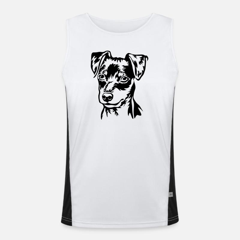 Tête de pinscher nain Débardeur respirant contrasté Homme 