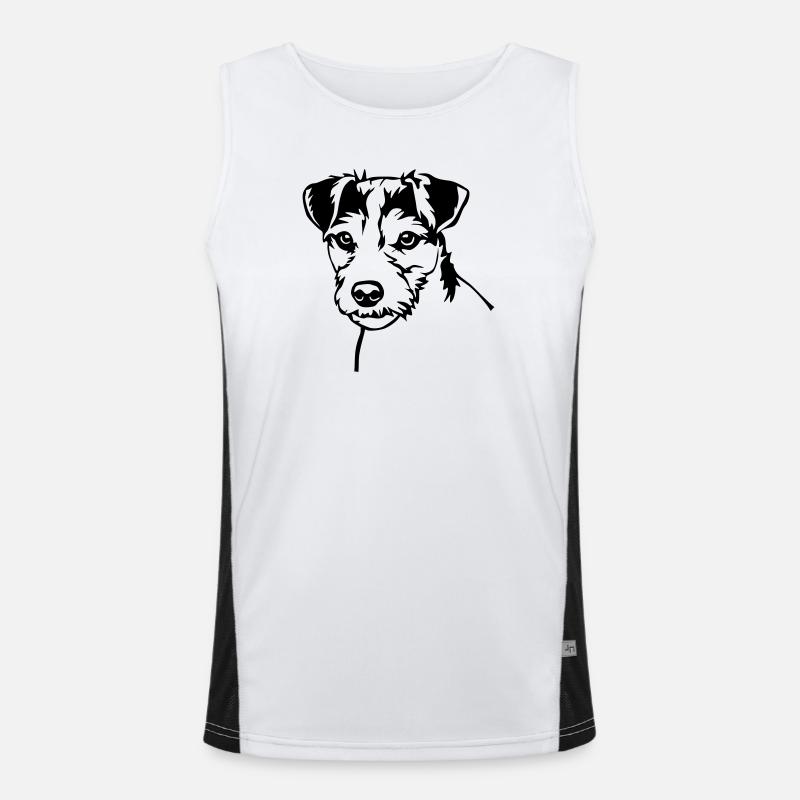 Tête de Parson Russell Terrier Débardeur respirant contrasté Homme 