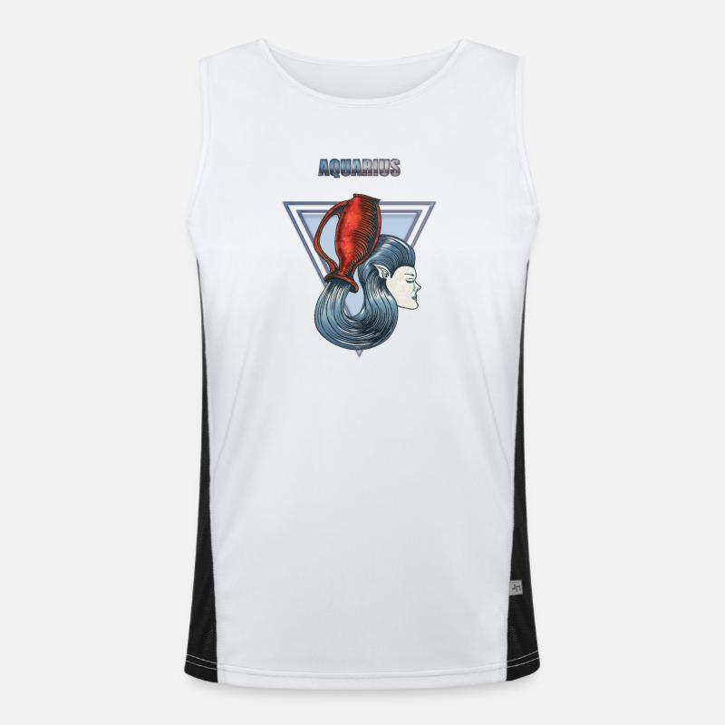 Wassermann Sternzeichen Funktionelles Kontrast-Tank Top für Männer 