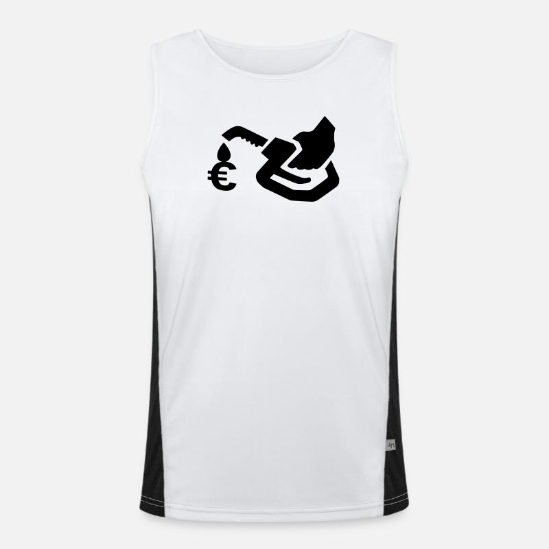 gas pump Men's Functional Contrast Tank Top 