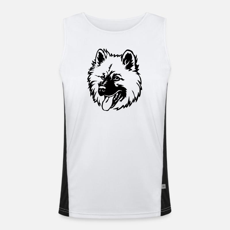 Eurasier Kopf Funktionelles Kontrast-Tank Top für Männer 